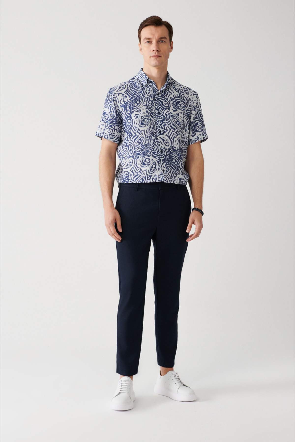 navy-blue-easy-iron-side-pocket-mini-checkered-relaxed-fit-chino-trousers