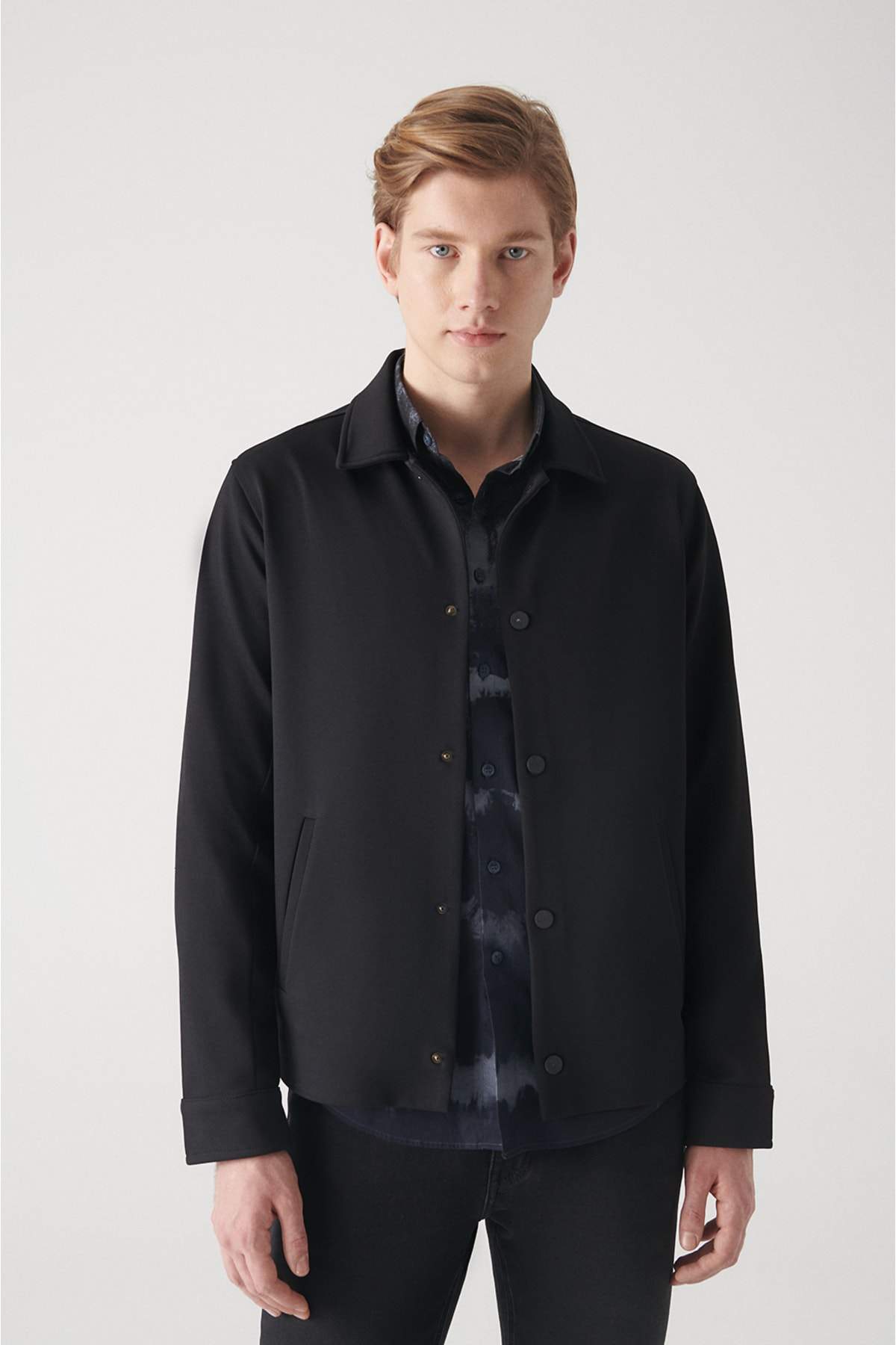 mens-black-classic-collar-snapped-jacket-coat-a22y6030