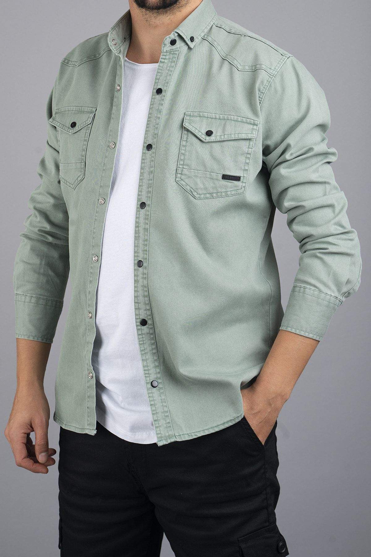 slim-fit-mens-denim-shirt-water-green