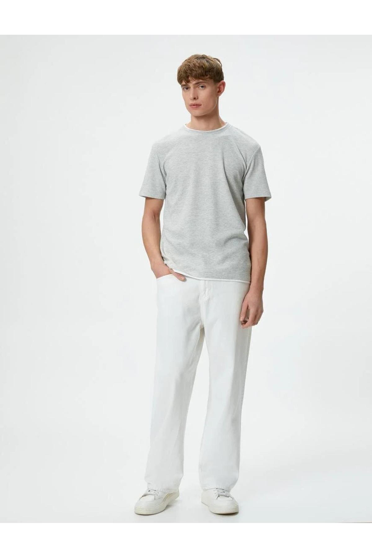 تیشرت مردانه 4SAM10065HK Koton GRAY