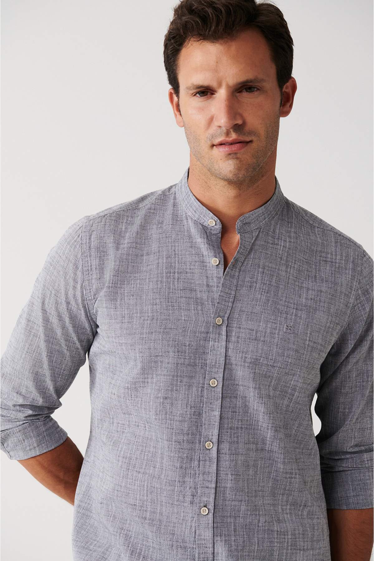 mens-indigo-linen-textured-100-cotton-straight-collar-standard-fit-normal-cut-shirt