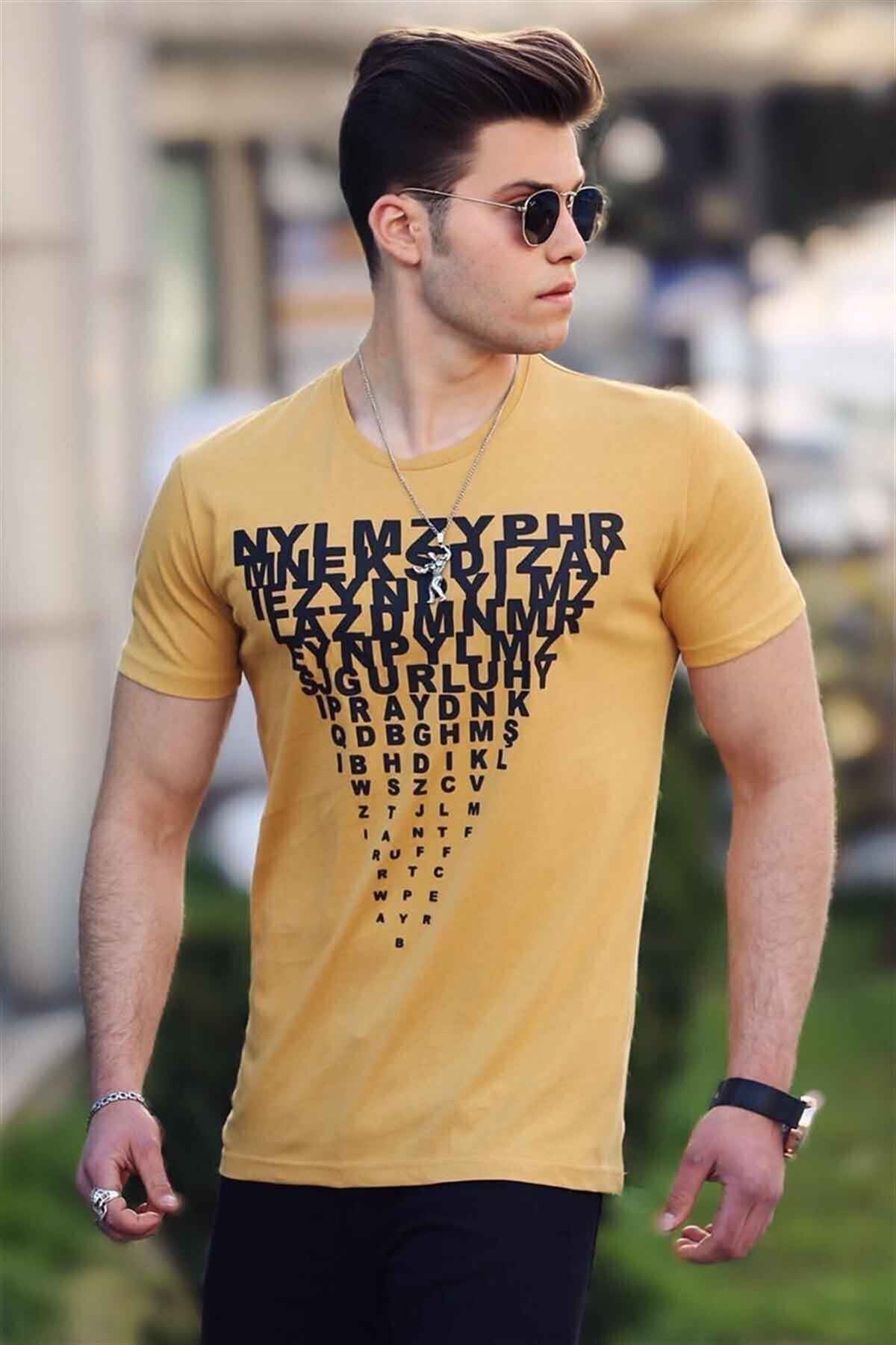 تیشرت مردانه فیروزه ای چاپ شده