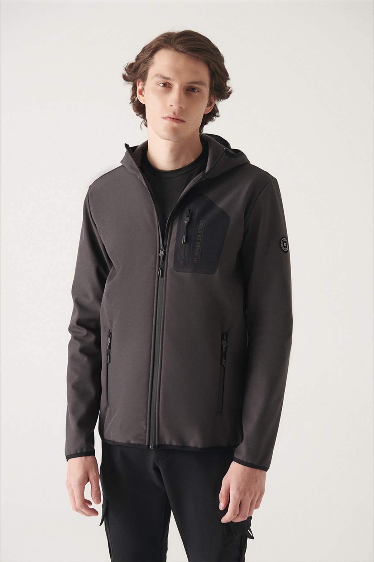 mens-anthracite-hooded-collar-softshell-comfort-fit-coat-a22y6075